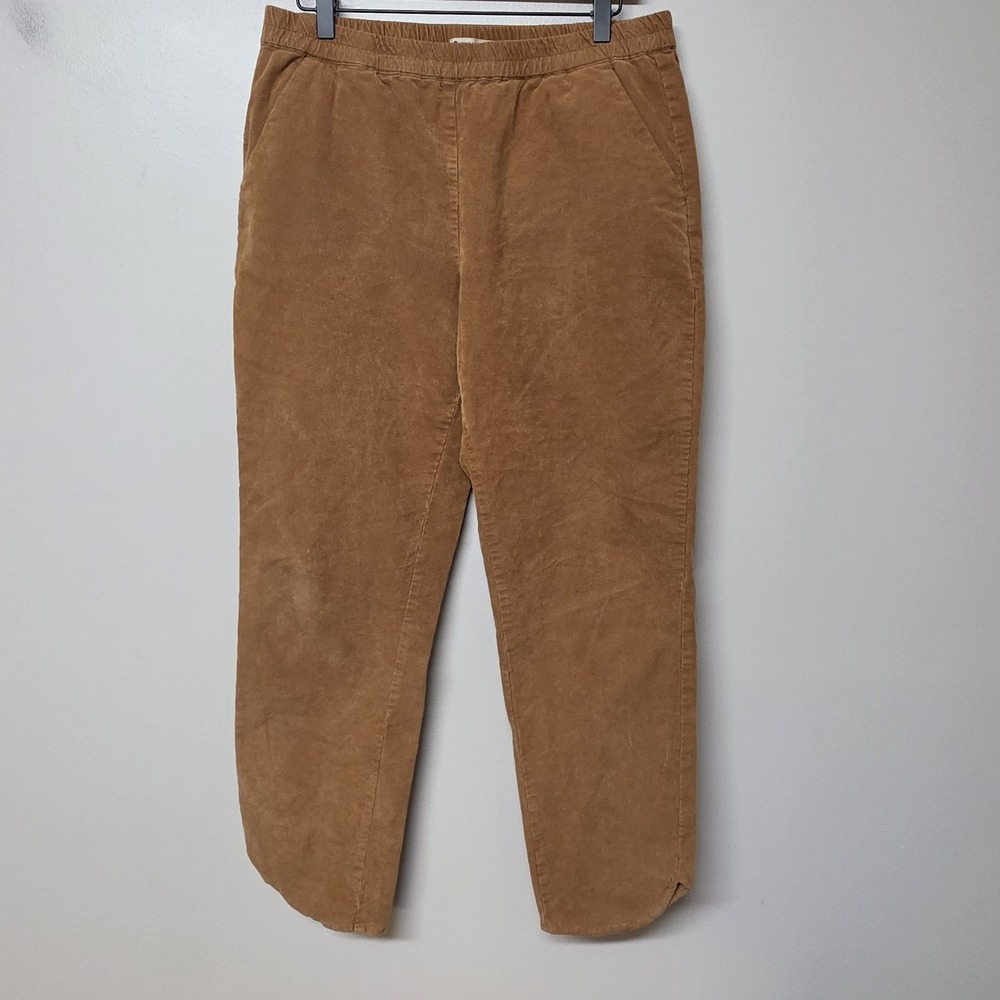 Marine Layer Allison Camel Corduroy Elastic Waist Pull On Pants Women's Large